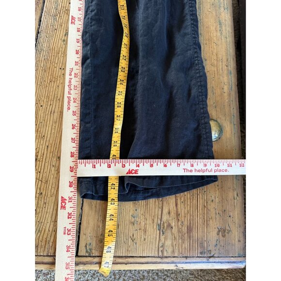 London Jeans Womens Black Linen Wide-Leg Pants Size L Relaxed Fit Casual Style - Picture 5 of 6